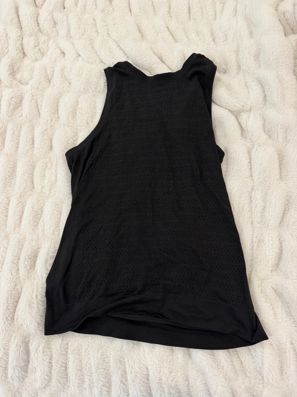 lululemon athletica Black Perforated Tank Top